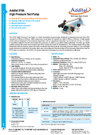 Thumbnail of document Data Sheet - 919A Pneumatic High Pressure Test Pump